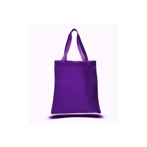 Purple Cotton Tote Bag