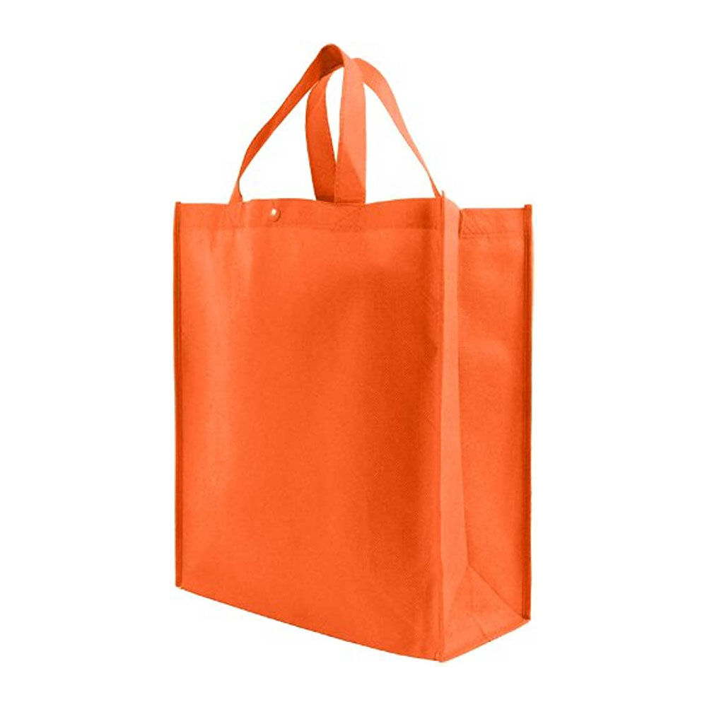 Orange Canvas Box Tote Bag