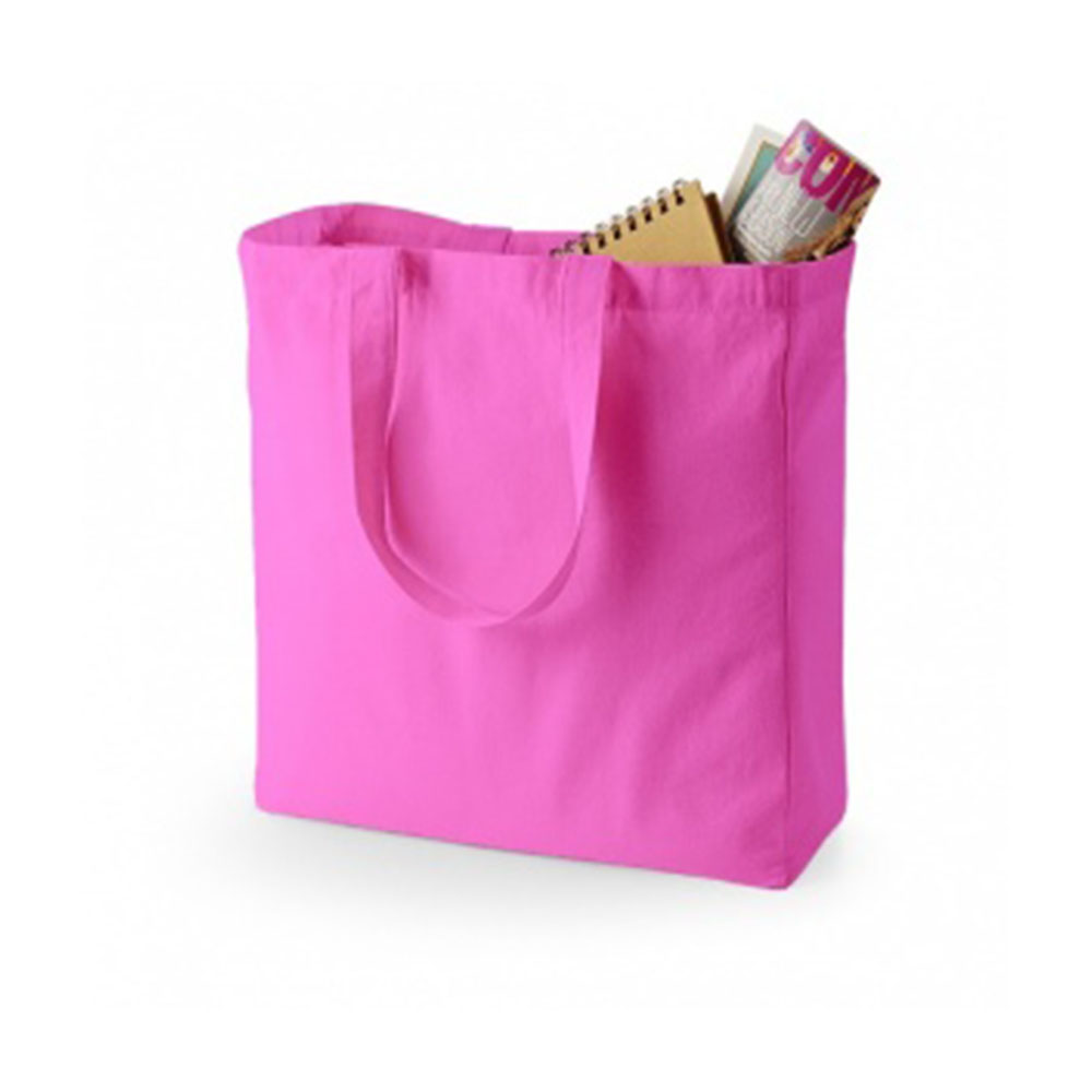 Pink Canvas Box Tote Bag