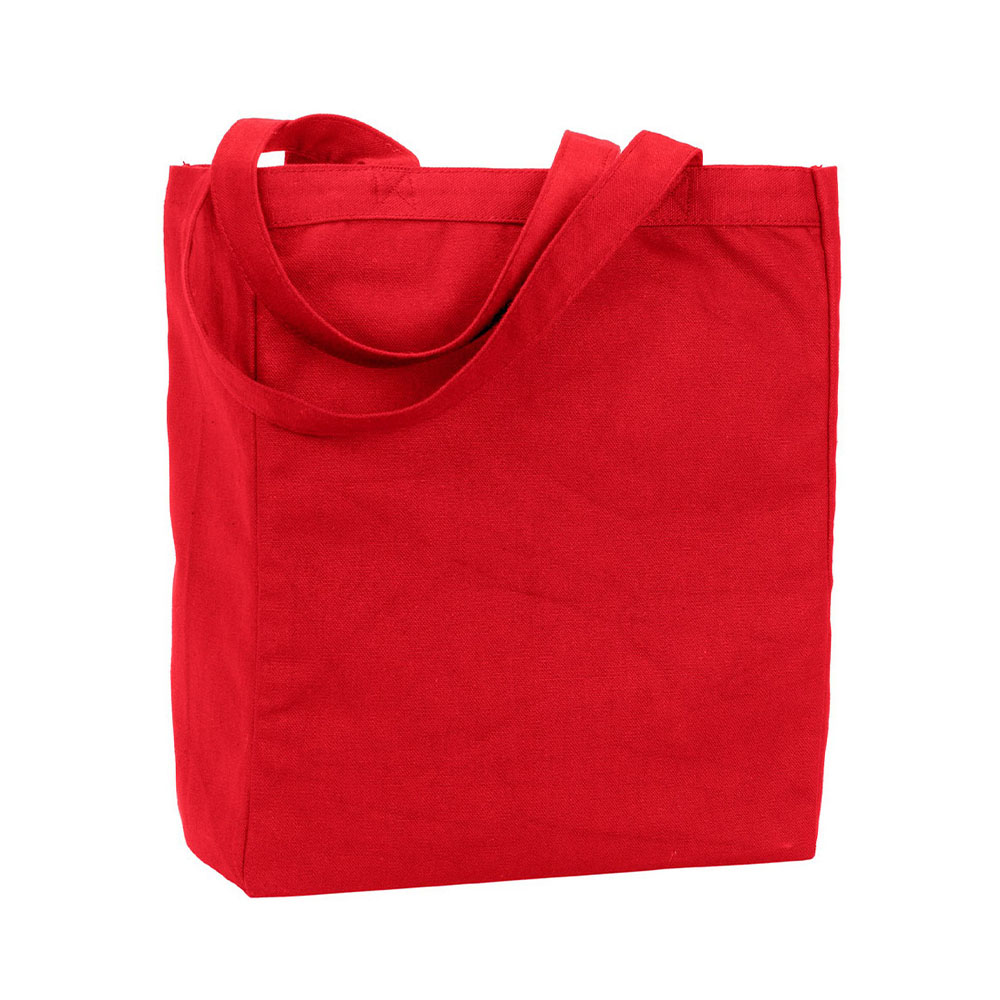 Red Canvas Box Tote Bag